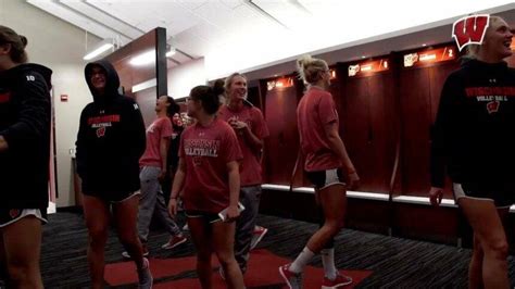 wisconsin volleyball locker room videos|You have entered the splash zone. >> inside the locker room